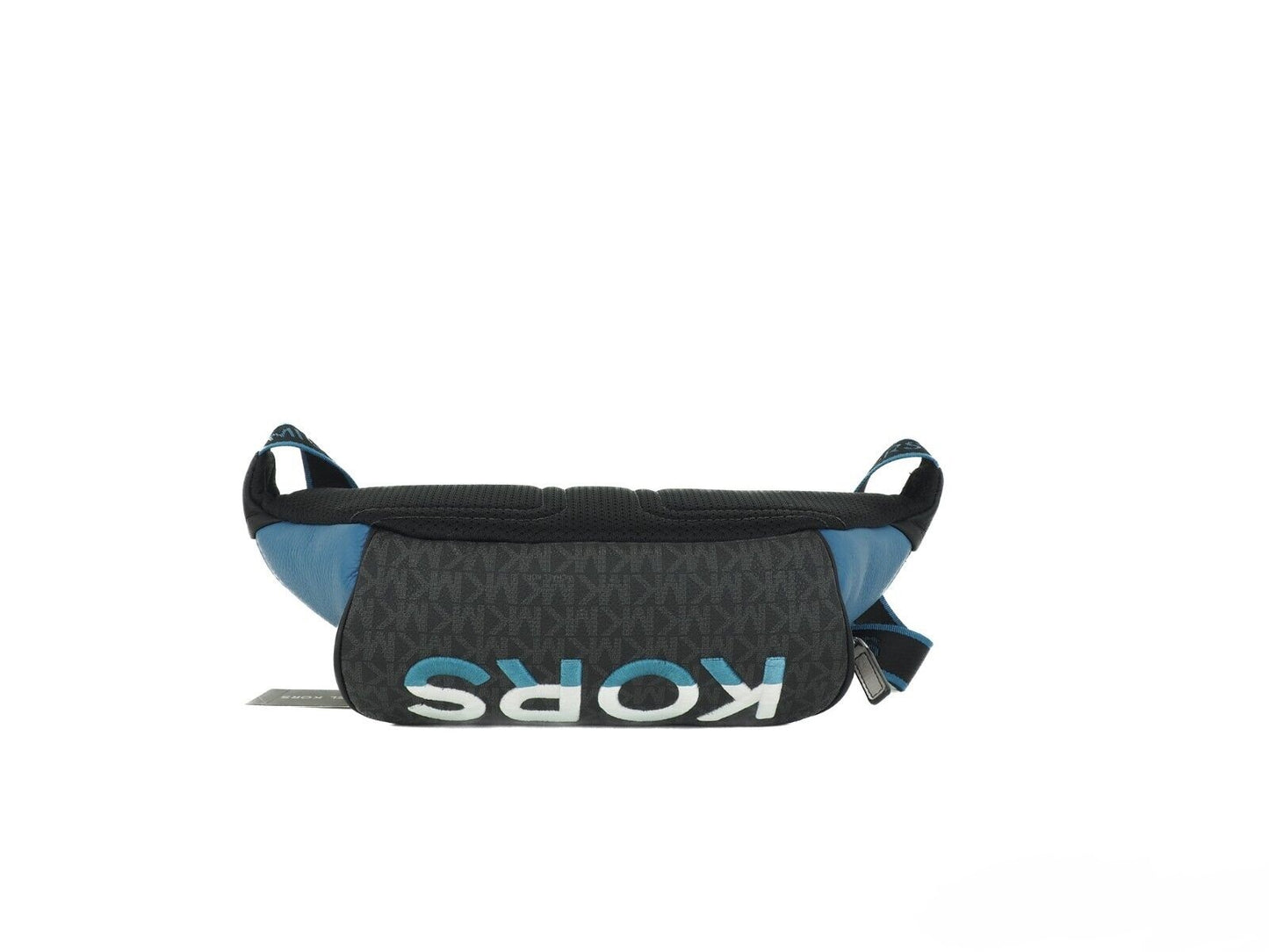 Cooper Large Blue Multi Leather Embroidered Logo Utility Belt Bag - GLAMHUB BOUTIQUE 