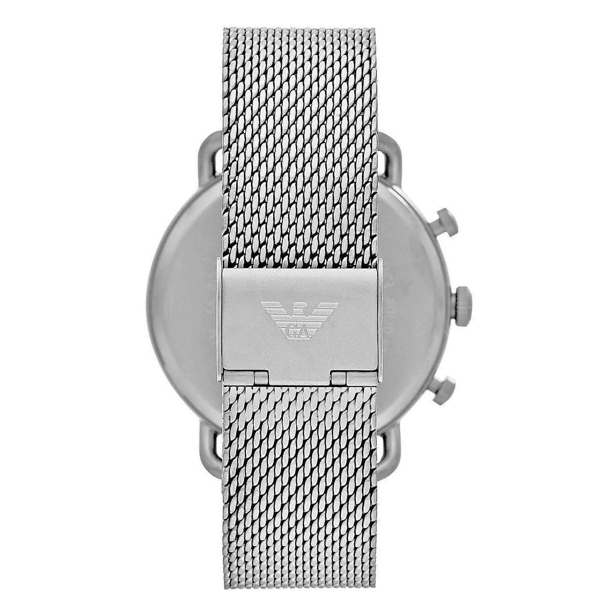 Sophisticated Silver Steel Chronograph Watch - GLAMHUB BOUTIQUE 