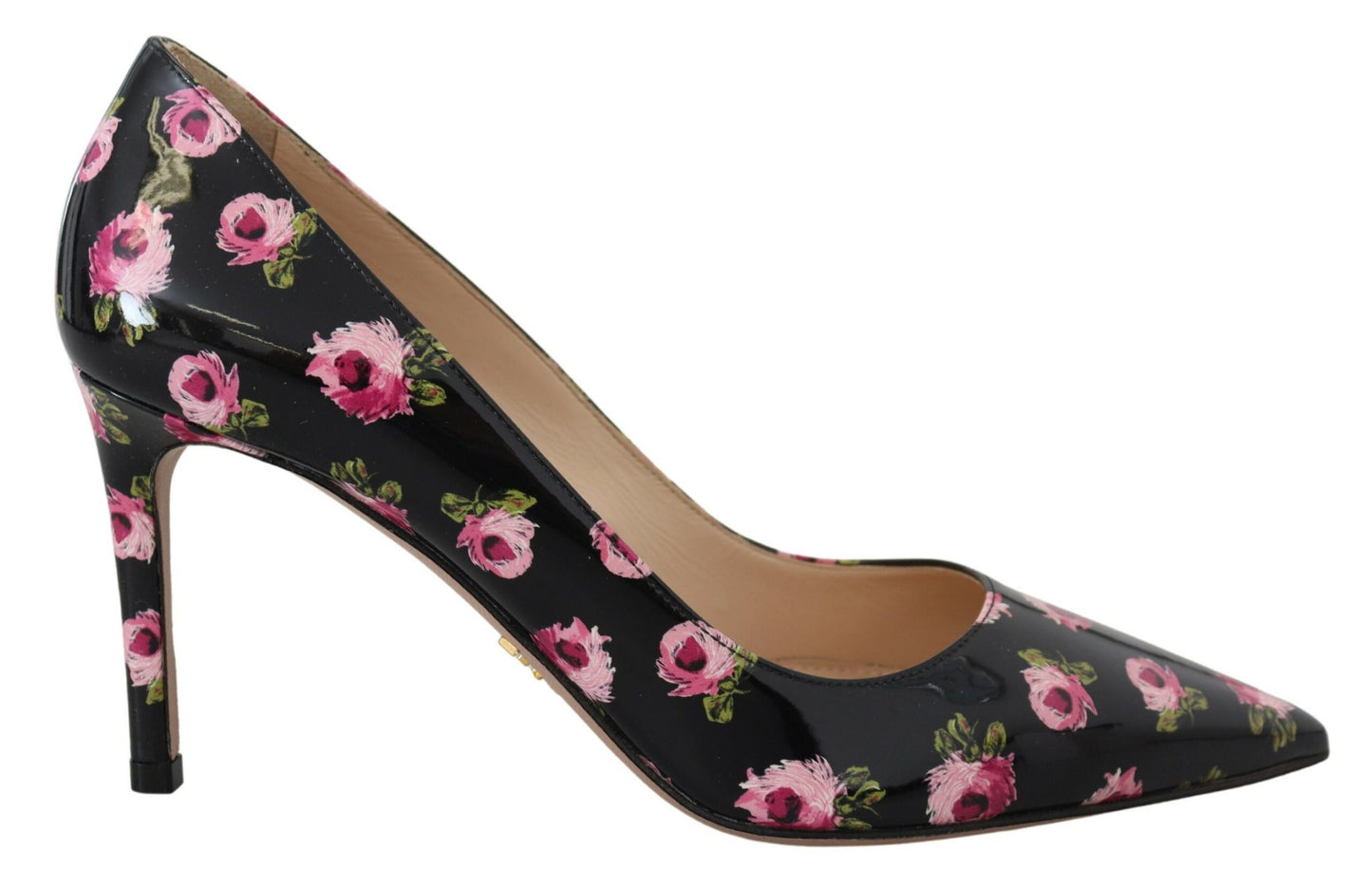 Elegant Floral Print Leather Pumps - GLAMHUB BOUTIQUE 