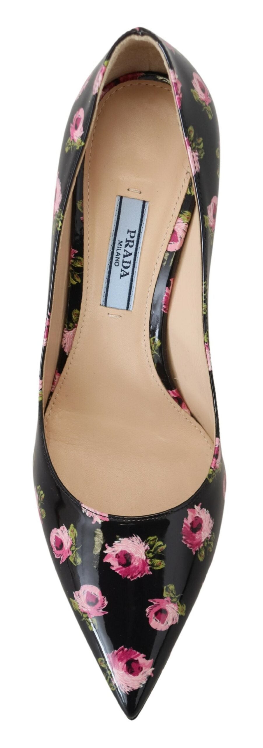 Elegant Floral Print Leather Pumps - GLAMHUB BOUTIQUE 