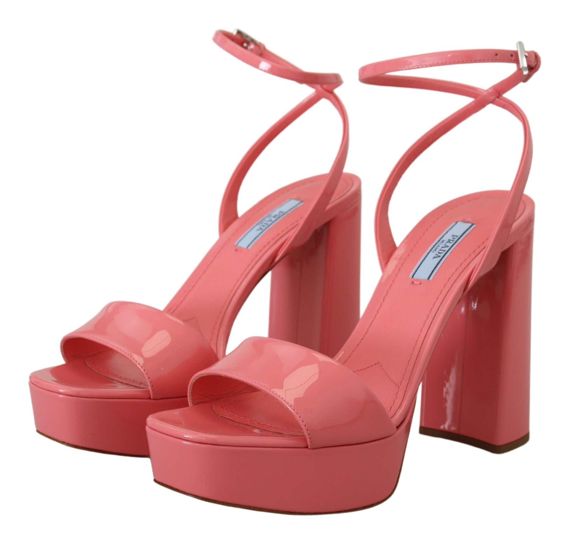 Chic Pink Patent Leather Platform Sandals - GLAMHUB BOUTIQUE 