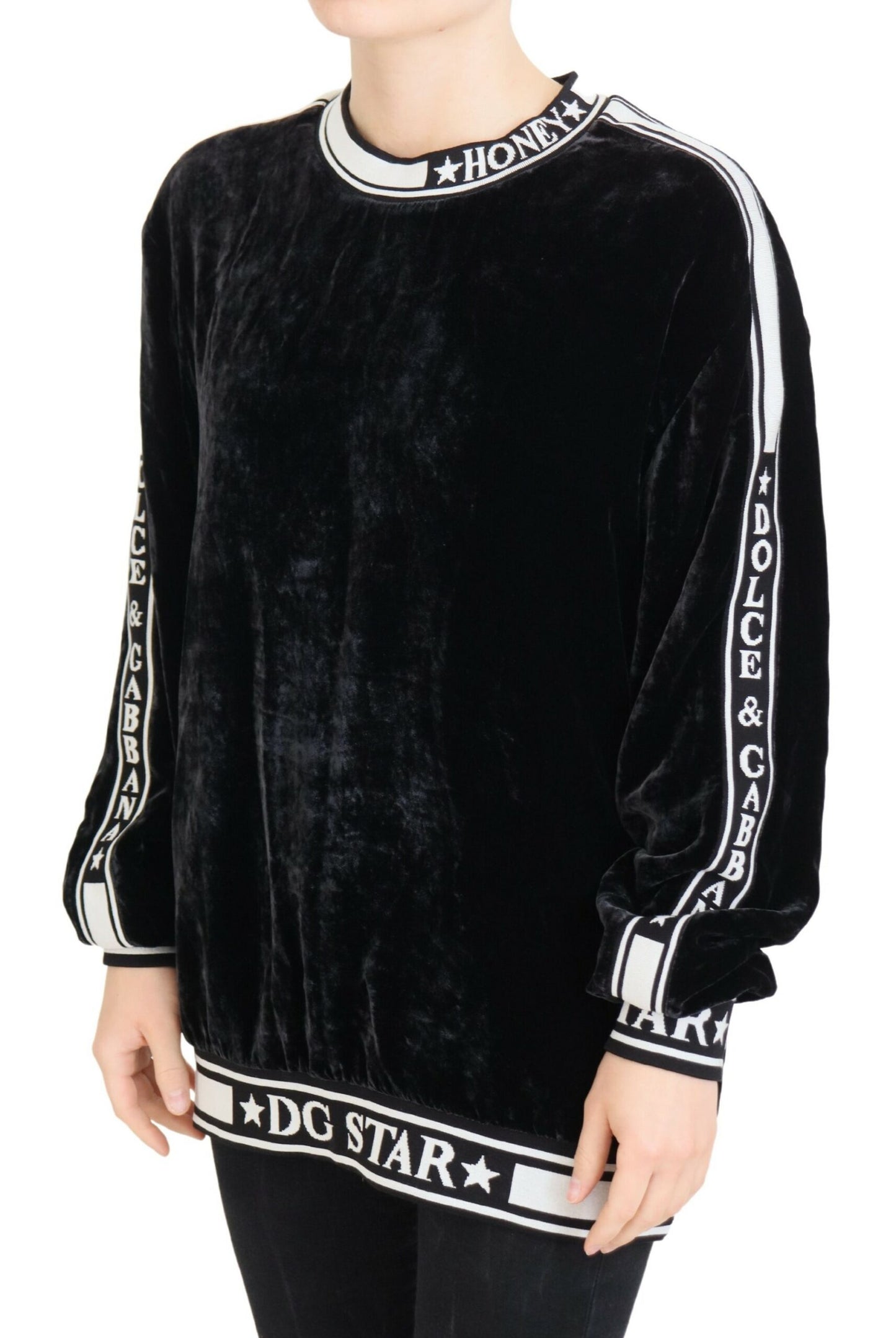 Dolce & Gabbana Elegant Silk Blend Velvet Sweater