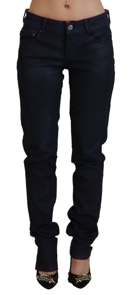 Sleek Black Low Waist Denim Pants - GLAMHUB BOUTIQUE 