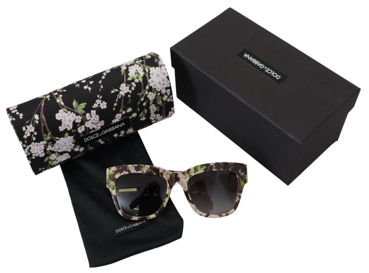 Elegant Black Multicolor Gradient Sunglasses