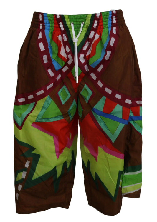 Exclusive Multicolor Printed Swim Shorts - GLAMHUB BOUTIQUE 