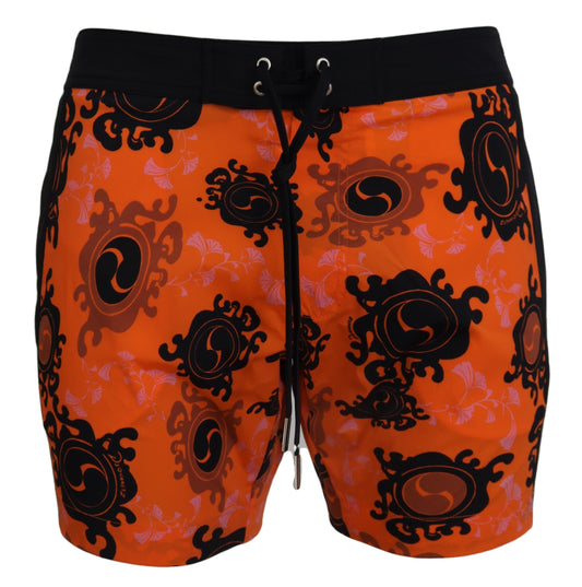 Chic Orange Swim Shorts Boxer for Men - GLAMHUB BOUTIQUE 