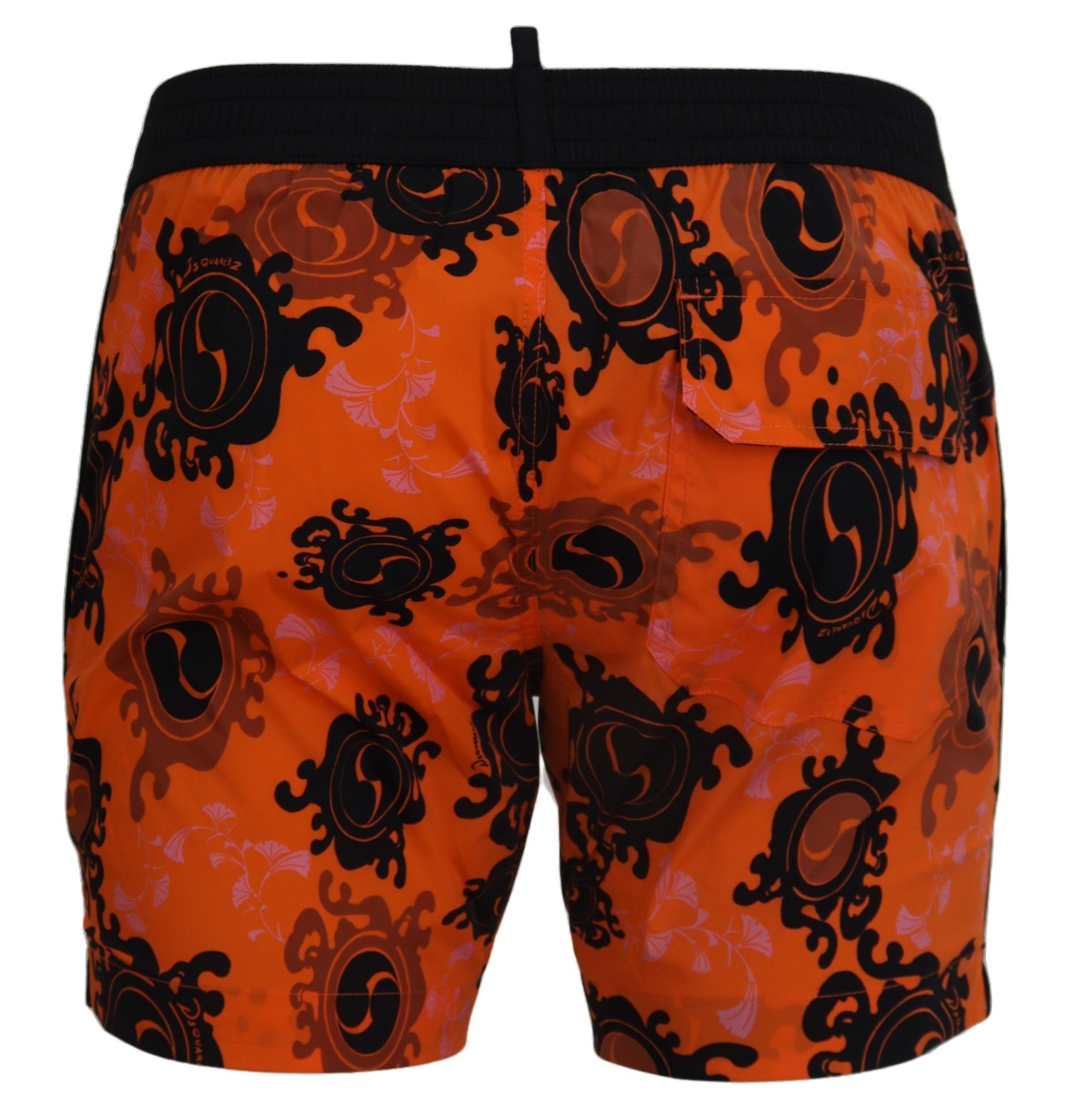 Chic Orange Swim Shorts Boxer for Men - GLAMHUB BOUTIQUE 