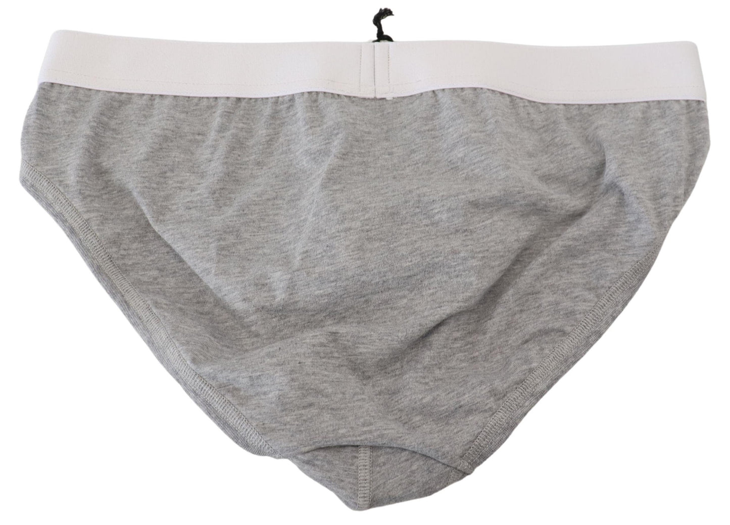 Elegant Gray Cotton Stretch Briefs - GLAMHUB BOUTIQUE 