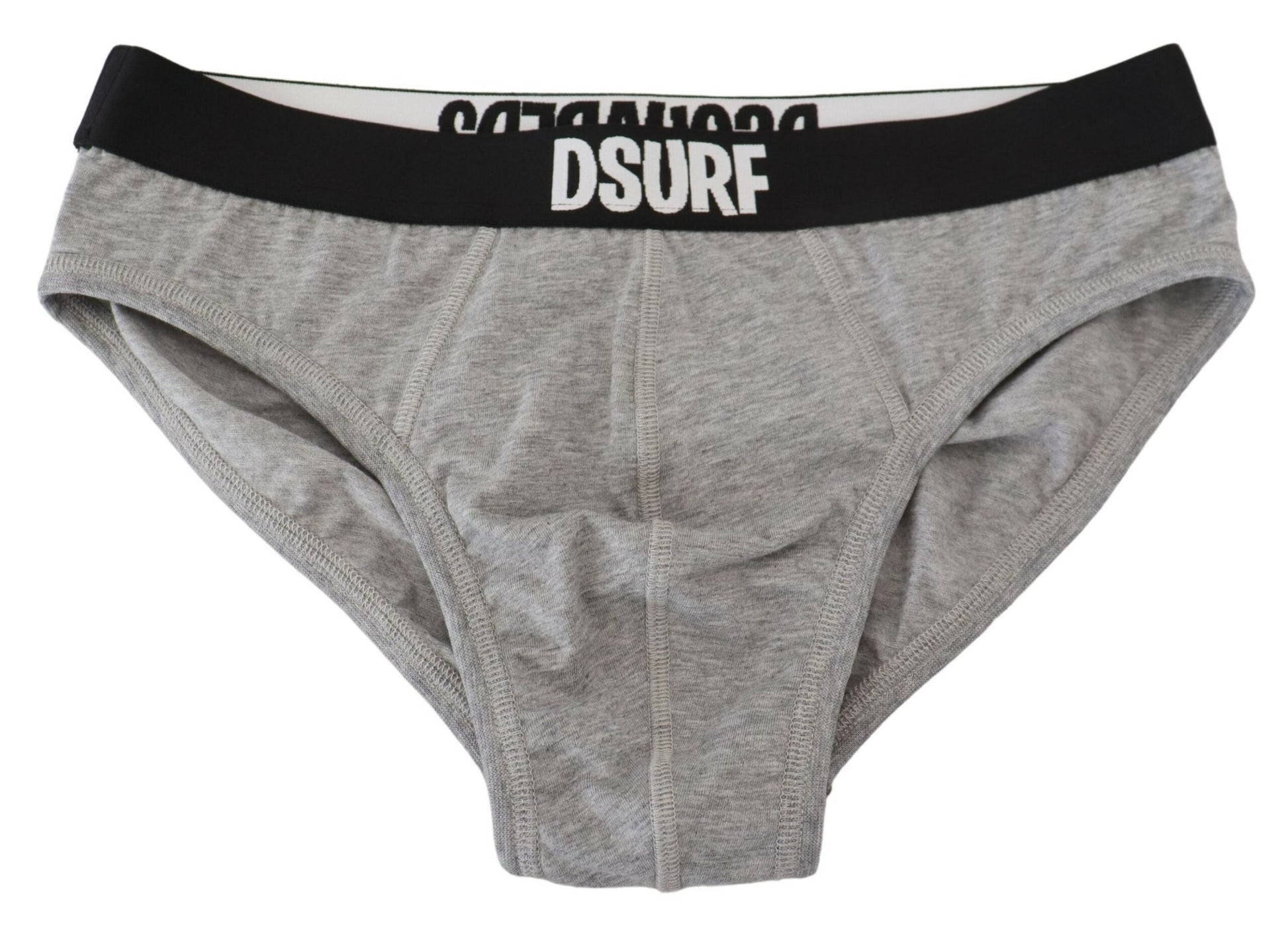 Elegant Gray Cotton Stretch Briefs - GLAMHUB BOUTIQUE 