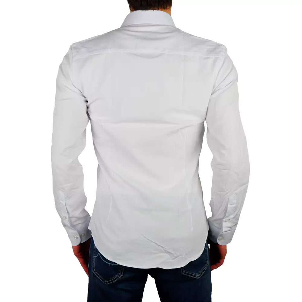 Elegant Milano White Oxford Shirt - GlamHub Luxury and Icon Brand Clothing