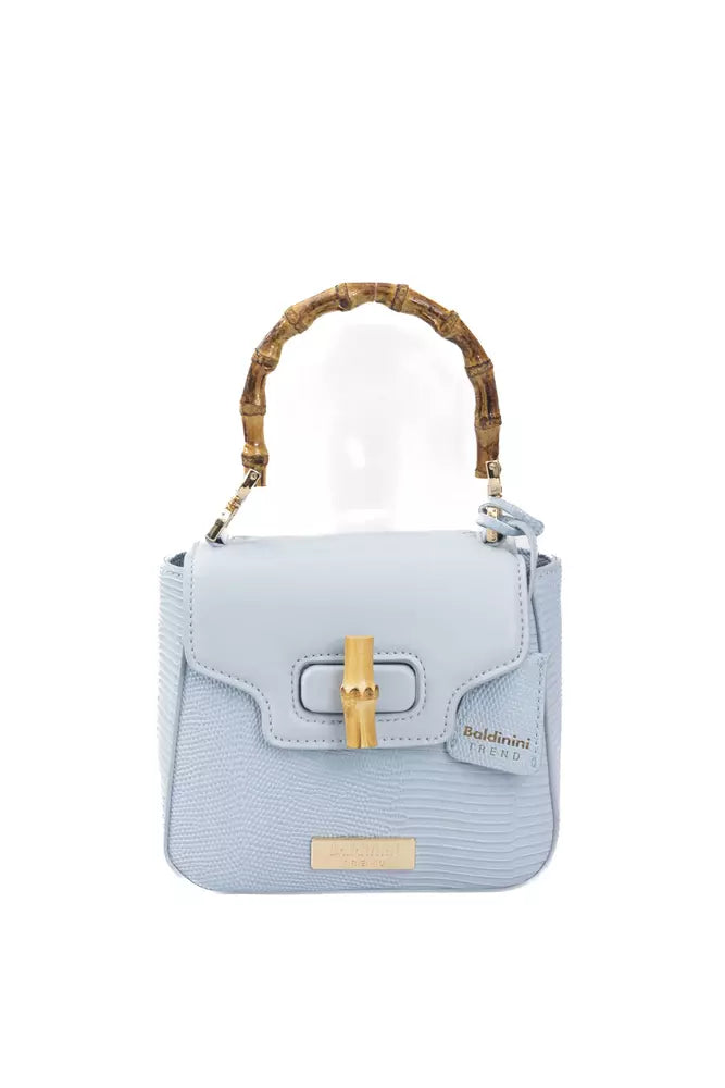 Light Blue Polyurethane Women Crossbody - GlamHub Luxury and Icon Brand Clothing