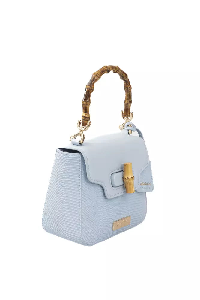 Light Blue Polyurethane Women Crossbody - GlamHub Luxury and Icon Brand Clothing