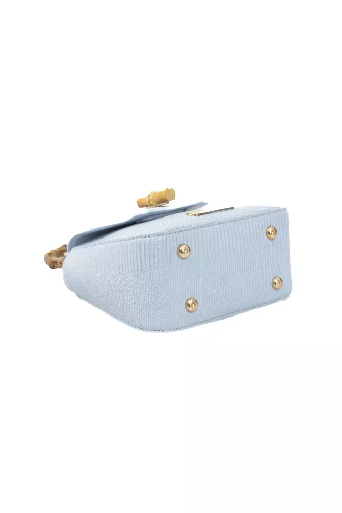 Light Blue Polyurethane Women Crossbody - GlamHub Luxury and Icon Brand Clothing