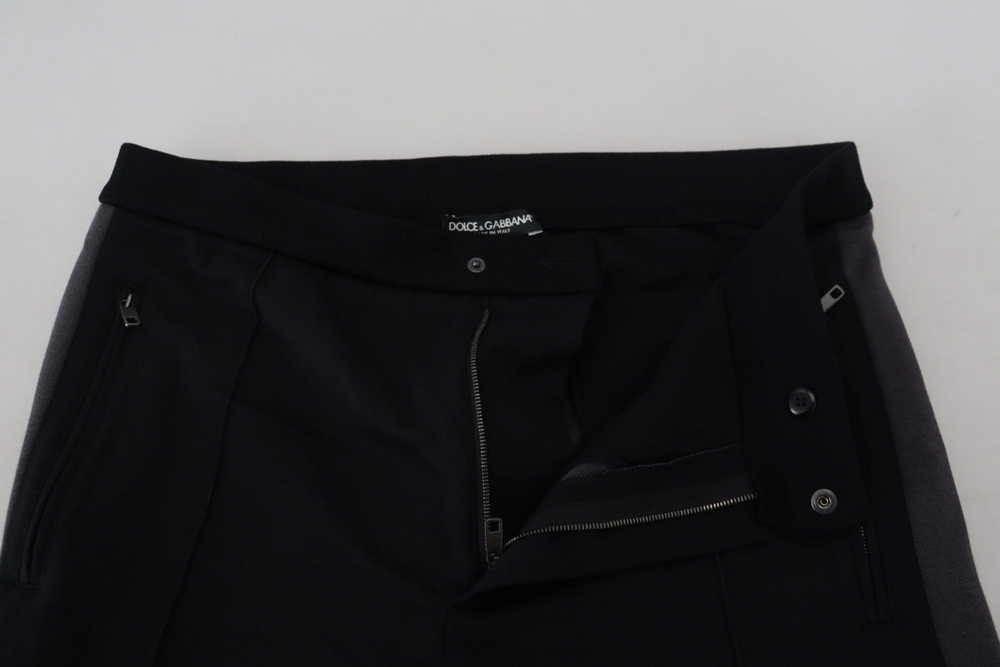 Elegante schwarze Jogginghose aus luxuriöser Wollmischung