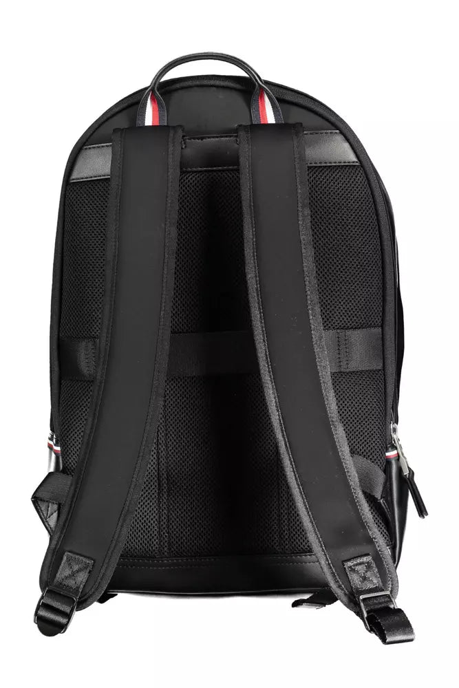 Black Polyethylene Men Backpack - GLAMHUB BOUTIQUE 