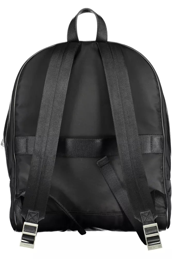 Black Polyamide Men Backpack - GLAMHUB BOUTIQUE 