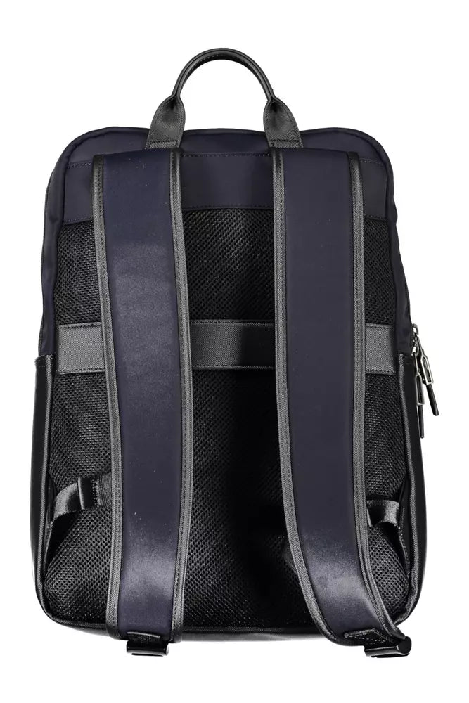 Blue Polyethylene Men Backpack - GLAMHUB BOUTIQUE 