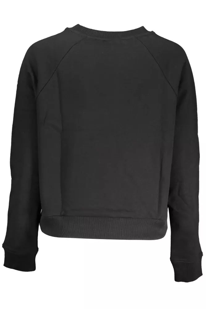 Black Cotton Women Sweater - GlamHub Luxury and Icon Brand Clothing