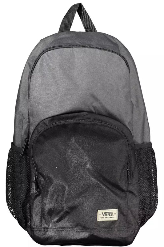 Gray Polyester Men Backpack - GlamHub Luxury and Icon Brand Clothing