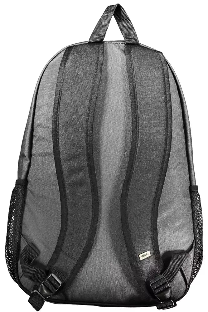 Gray Polyester Men Backpack - GlamHub Luxury and Icon Brand Clothing