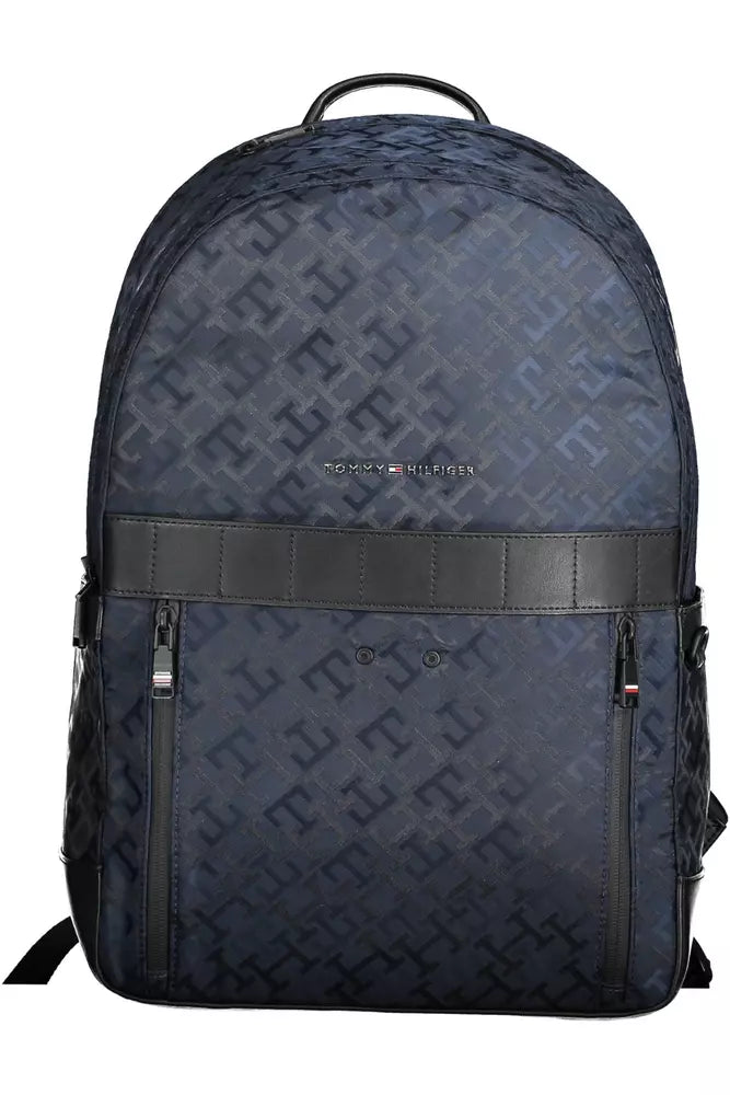 Blue Polyester Men Backpack - GLAMHUB BOUTIQUE 