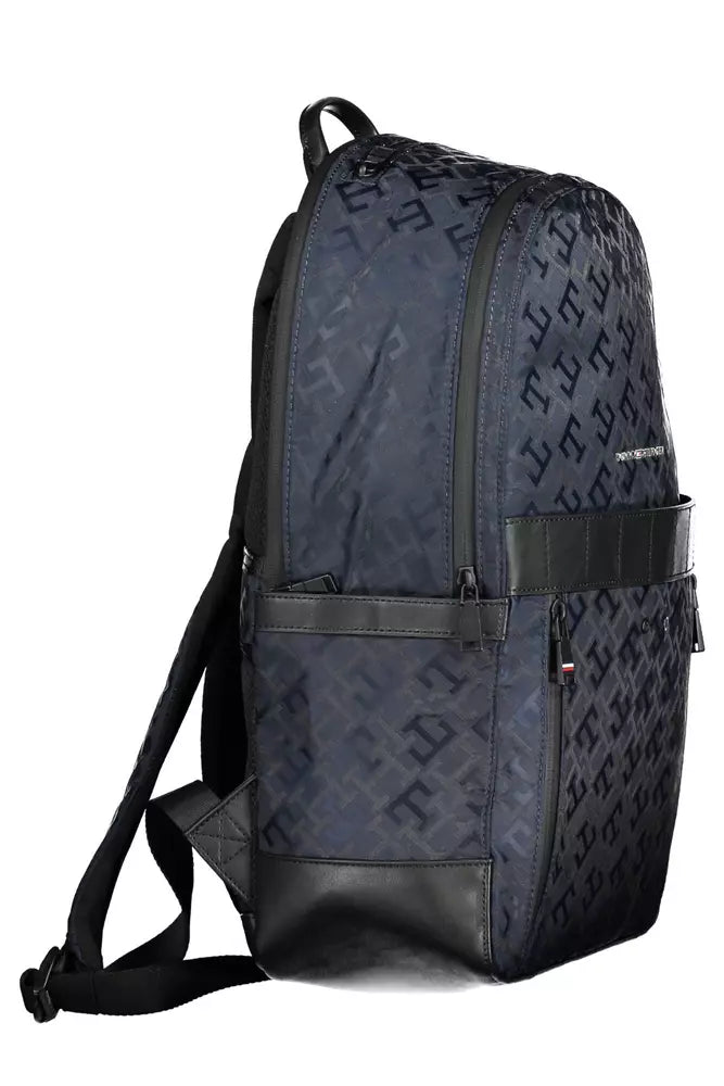 Blue Polyester Men Backpack - GLAMHUB BOUTIQUE 