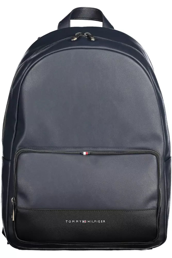 Blue Polyethylene Men Backpack - GLAMHUB BOUTIQUE 