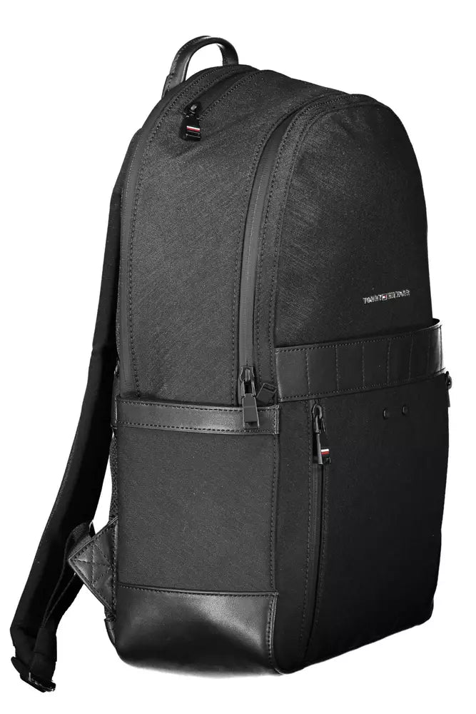 Black Nylon Men Backpack - GLAMHUB BOUTIQUE 