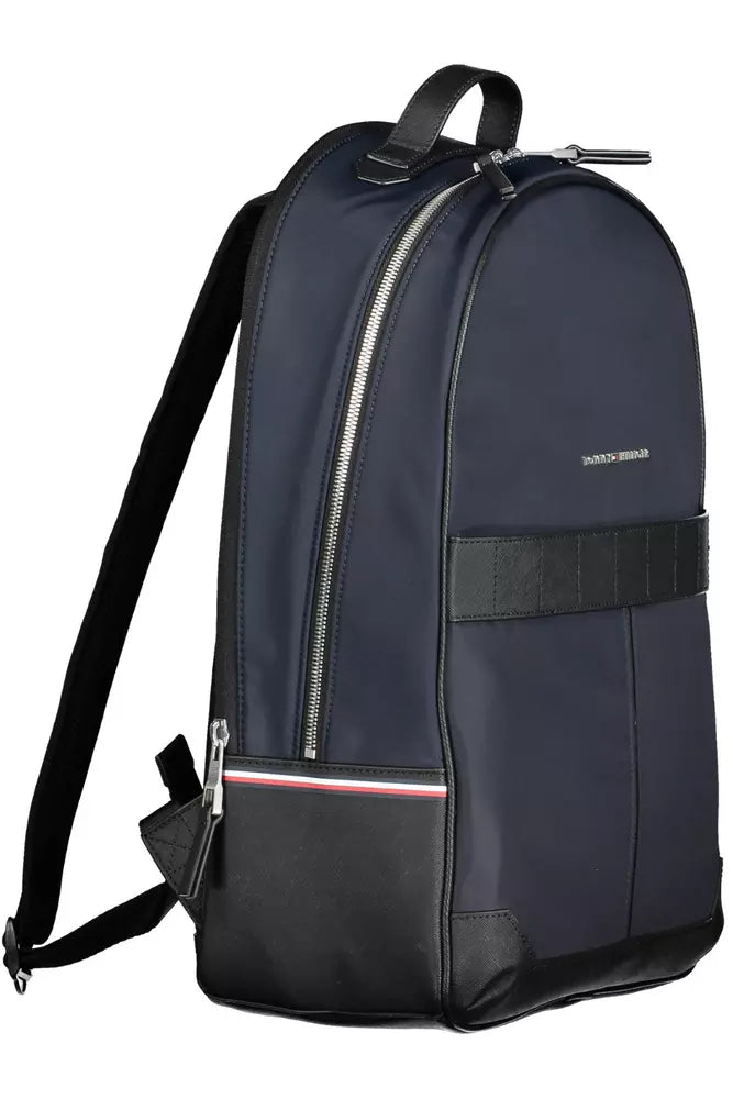 Blue Polyester Men Backpack - GLAMHUB BOUTIQUE 