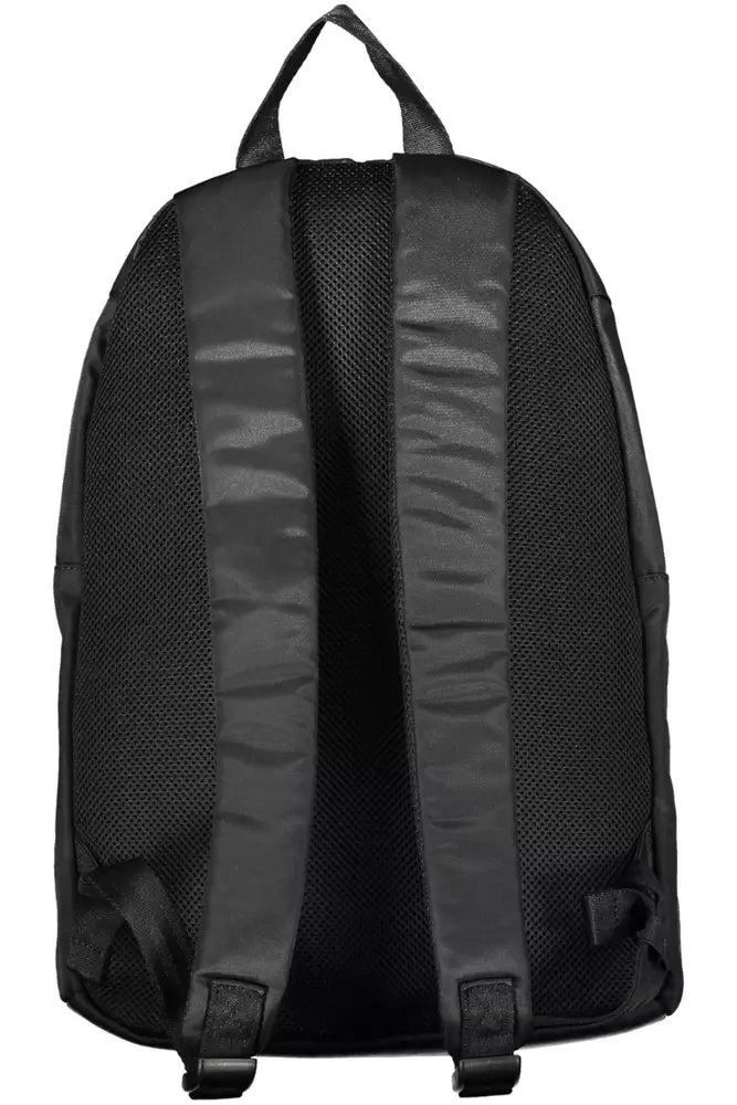 Black Polyester Men Backpack - GLAMHUB BOUTIQUE 