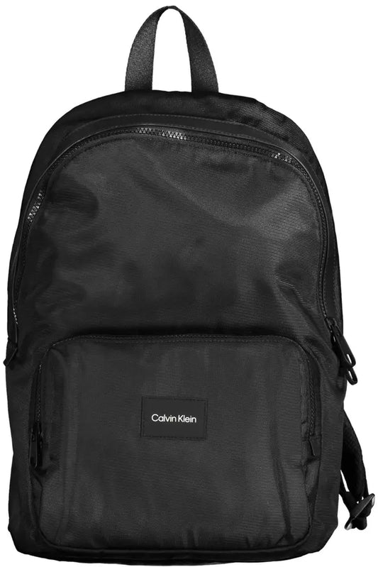 Black Polyester Men Backpack - GLAMHUB BOUTIQUE 