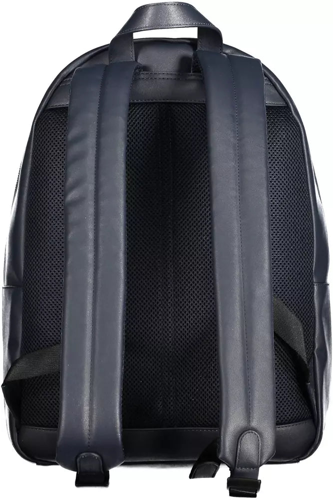 Blue Polyethylene Men Backpack - GLAMHUB BOUTIQUE 