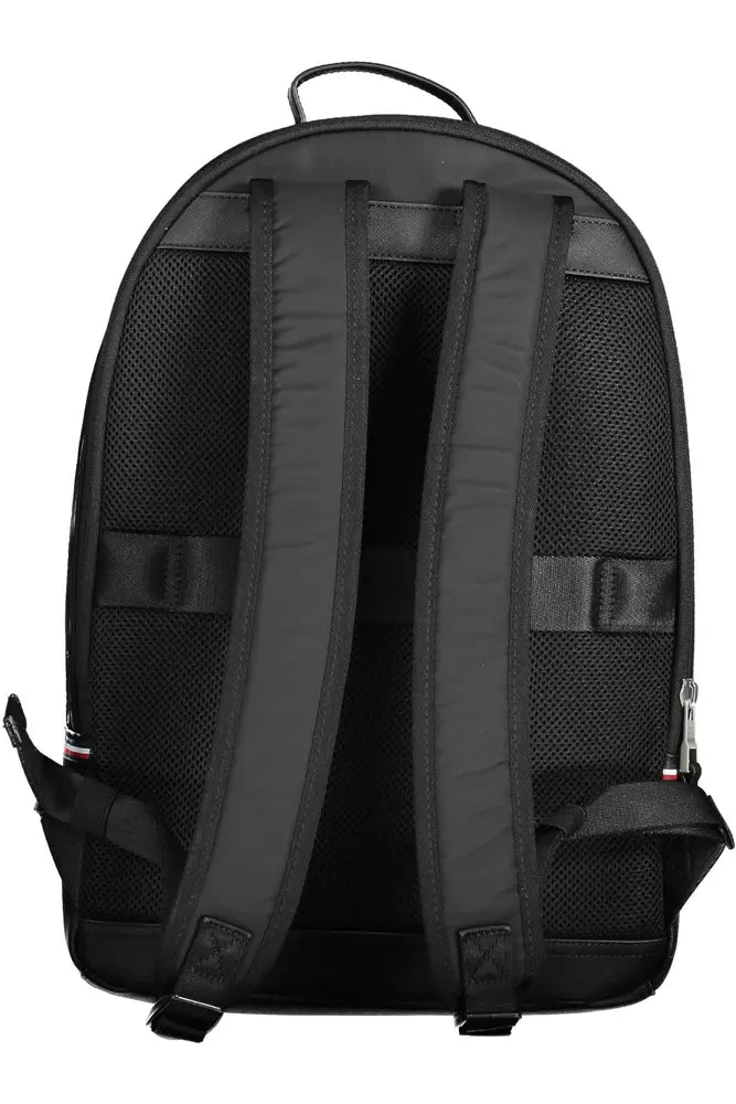 Black Polyester Men Backpack - GLAMHUB BOUTIQUE 