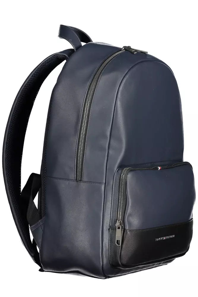 Blue Polyethylene Men Backpack - GLAMHUB BOUTIQUE 