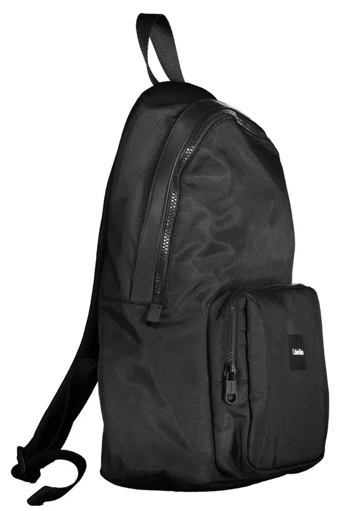 Black Polyester Men Backpack - GLAMHUB BOUTIQUE 