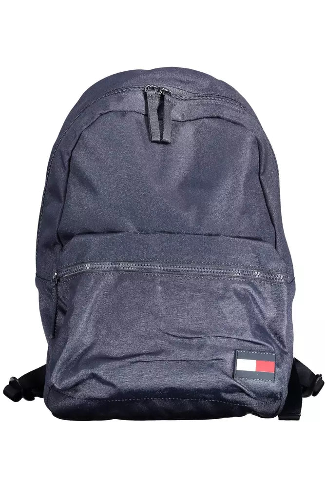 Blue Polyester Men Backpack - GlamHub Luxury and Icon Brand Clothing