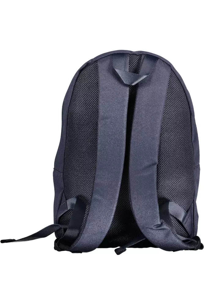 Blue Polyester Men Backpack - GlamHub Luxury and Icon Brand Clothing