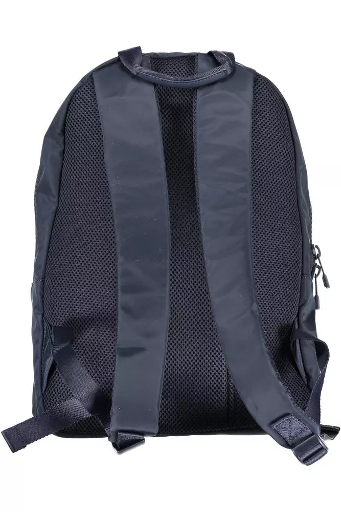 Blue Polyester Men Backpack - GLAMHUB BOUTIQUE 