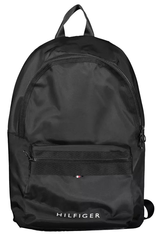 Black Polyester Men Backpack - GLAMHUB BOUTIQUE 