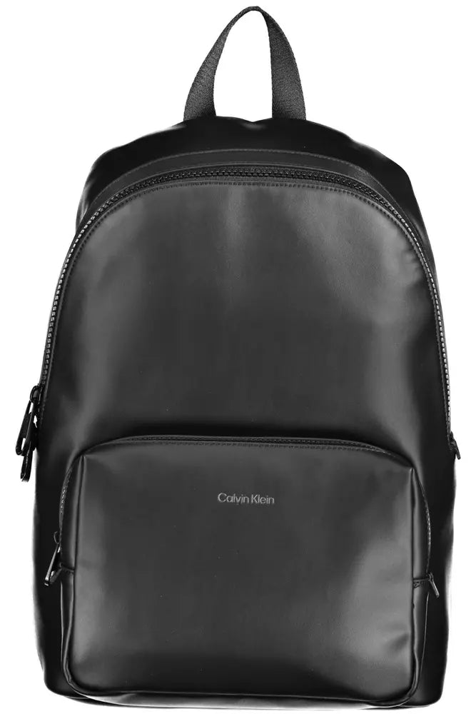 Black Polyester Men Backpack - GLAMHUB BOUTIQUE 