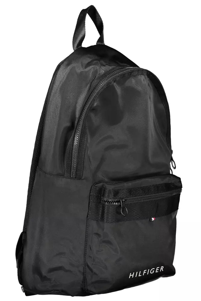 Black Polyester Men Backpack - GLAMHUB BOUTIQUE 