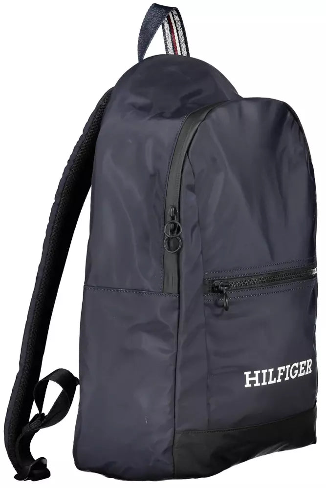 Blue Polyester Men Backpack - GLAMHUB BOUTIQUE 