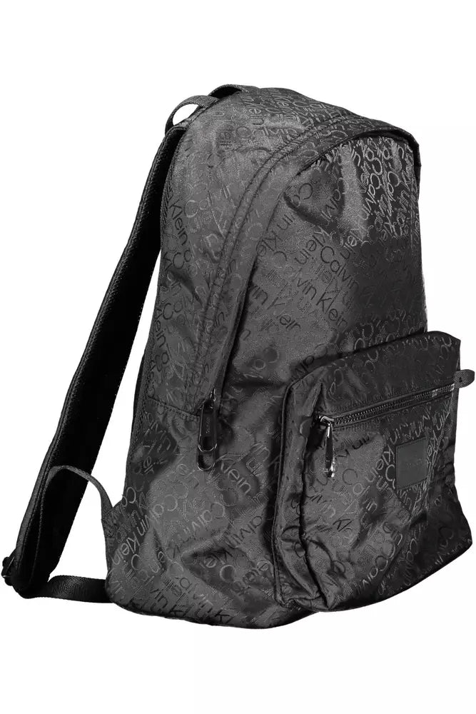 Black Polyester Men Backpack - GLAMHUB BOUTIQUE 