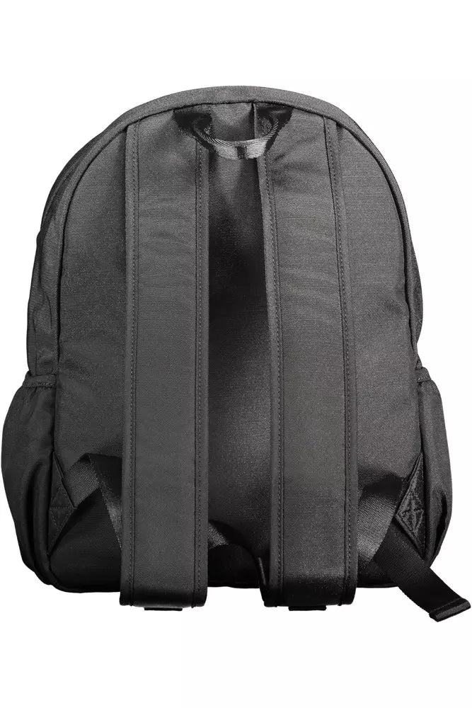 Black Polyester Men Backpack - GlamHub Luxury and Icon Brand Clothing