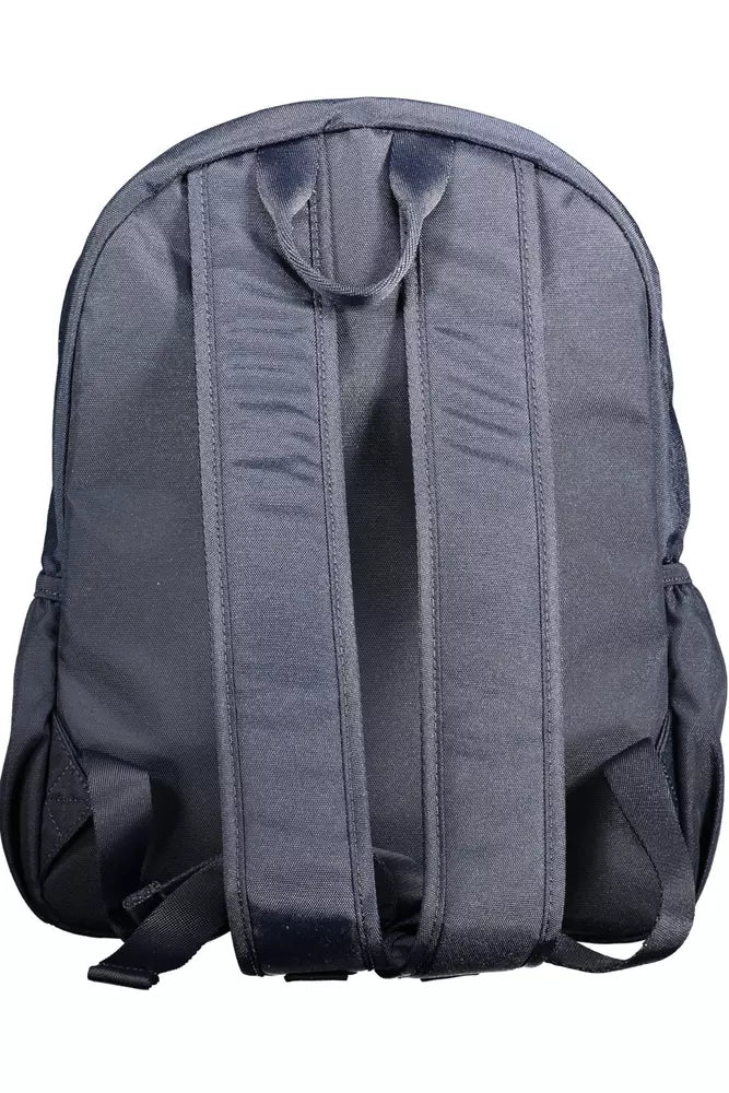 Blue Polyester Men Backpack - GlamHub Luxury and Icon Brand Clothing