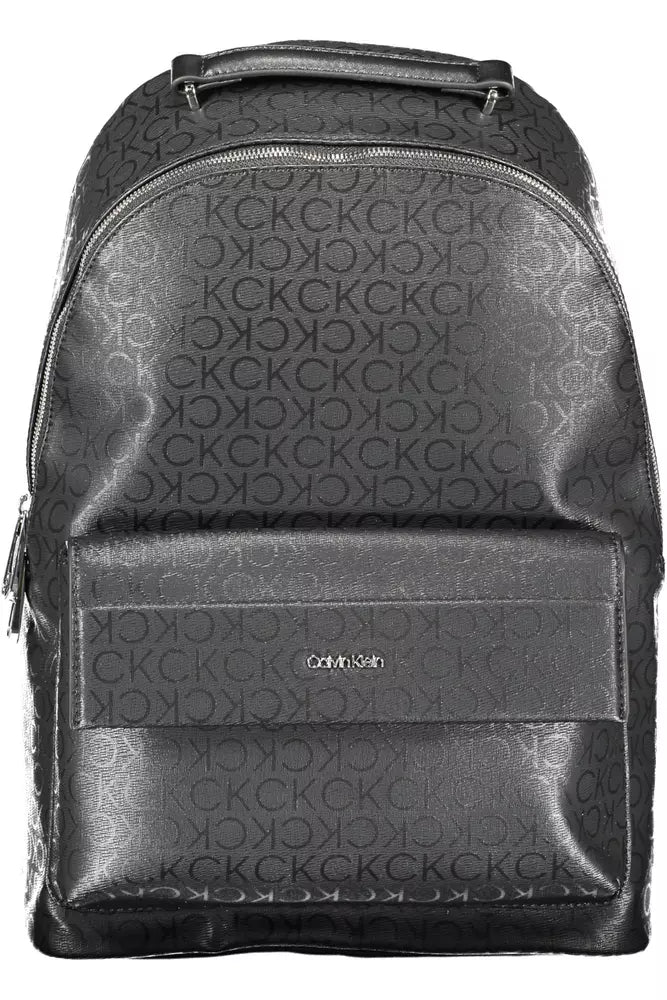 Black Polyester Men Backpack - GLAMHUB BOUTIQUE 