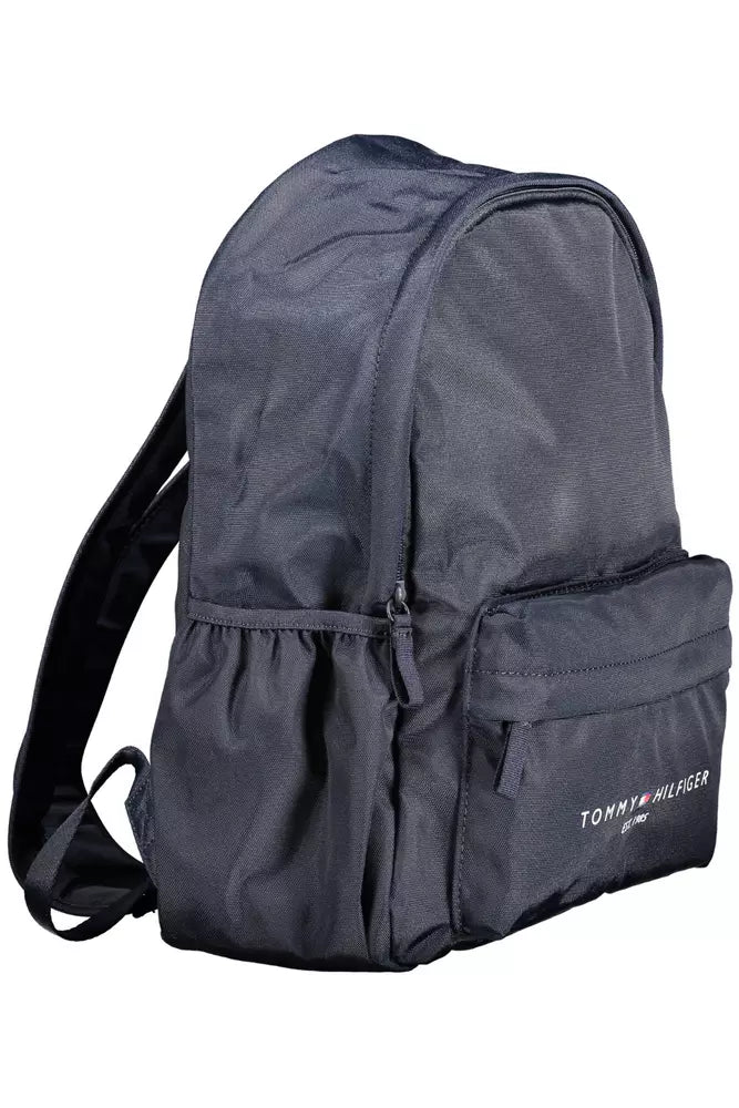 Blue Polyester Men Backpack - GlamHub Luxury and Icon Brand Clothing