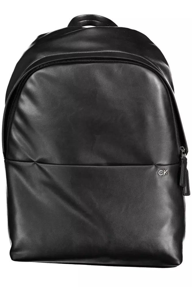 Black Polyester Men Backpack - GLAMHUB BOUTIQUE 