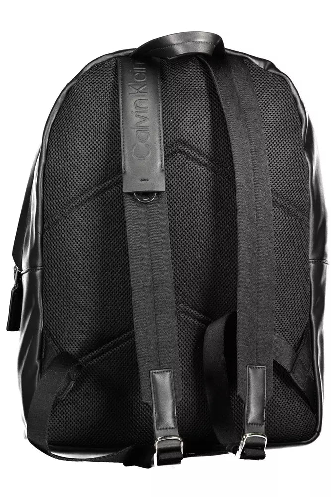 Black Polyester Men Backpack - GLAMHUB BOUTIQUE 