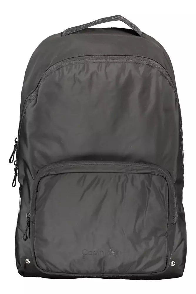 Black Polyester Men Backpack - GLAMHUB BOUTIQUE 